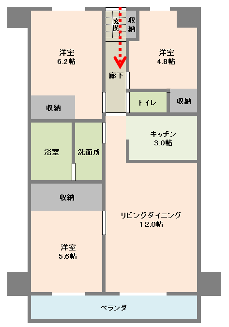 クランクイン玄関 廊下がある間取りのメリット デメリット