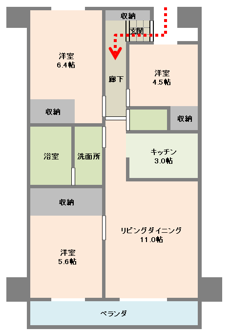 クランクイン玄関 廊下がある間取りのメリット デメリット